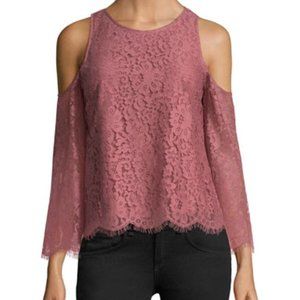 NWOT Joie off the shoulder Lace Top XS Navy